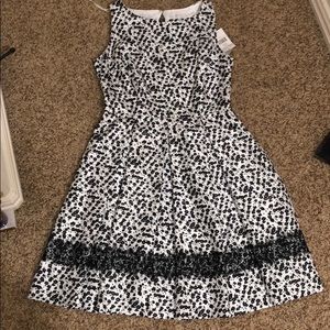 Brand new black and white dress